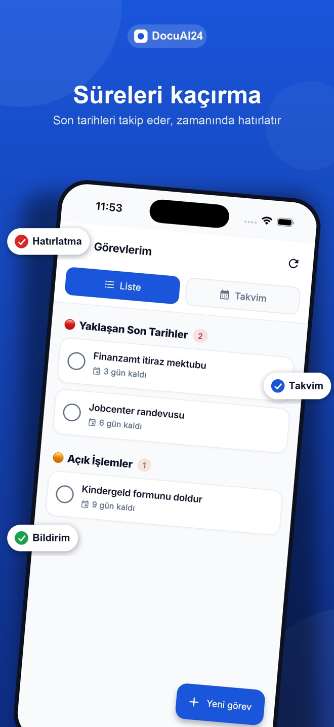 Aufgaben: anstehende Fristen und Erinnerungen